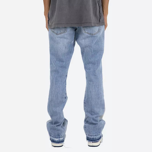 Pantalon en jean droit pour homme, lavé, design élégant pour l'hiver et l'automne, coupe confortable, tissu durable, tenue décontractée et formelle, look classique - Product Image 4