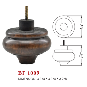 <b>Vintage</b> Turned Solid Wood Heavy Duty Premium Quality Traditional Furniture Leg Dark Walnut for <b>Sofa</b> <b>Bed</b> Cabinet OEM Custom - Product Image 6