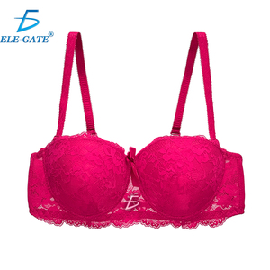 Reggiseno da Donna Comodo e Traspirante con Chiusura Frontale, Senza Ferretto, Alla Moda con Design Floreale in Pizzo, Effetto Push-Up, Realizzato in Poliammide - Product Image 1