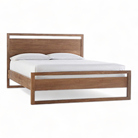 Base de Cama Moderna de Lujo, Plegable, de Madera de Teca Sólida, Cómoda y Resistente, para Colchón Doble, Tamaño King/Queen