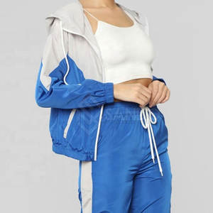 Conjunto cortavientos con cremallera para mujer diseño personalizado conjunto cortavientos de peso ligero conjunto cortavientos de invierno - Product Image 4