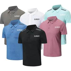 Personalizado de lujo de los hombres de algodón camiseta polo streetwear de gran tamaño costilla cuello redondo hombro caído peso pesado 220gsm Polo Camiseta para los hombres - Product Image 4