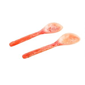 Pink Resin Salad Server <b>Set</b> Natural Wooden Salad Server <b>Set</b> with 2 Turners Sustainable Handmade <b>Utensils</b> - Product Image 1