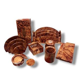 Artisanat en bois de thuya marocain de luxe, fait main, en racine de thuya naturelle, décoration traditionnelle marocaine pour la maison, cadeau - Product Image 1