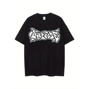 Camiseta de gran tamaño para hombre con hombros caídos de alta demanda, camiseta de diseño de cuello redondo cómoda GSM pesada de tela de alta calidad para hombre - Product Image 5
