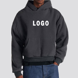 เสื้อฮู้ดผู้ชายสไตล์สตรีทแวร์โอเวอร์ไซส์500แกรมมีฮู้ดสั่งตัดตามแบบได้เสื้อผ้าเฟรนช์เทอร์รี่เสื้อมีฮู้ด100% ผ้าคอตตอนทรงหลวม - Product Image 5