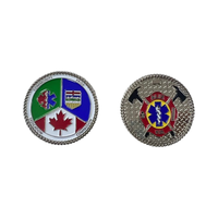 Pièce commémorative personnalisée moderne et traditionnelle pour pompiers, en alliage de zinc, découpe et impression – Honneur, courage, premiers intervenants