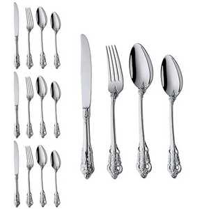 ชุดช้อนส้อมเครื่องเงินสแตนเลสมีดชุดช้อนส้อมและช้อนโลหะเงินชุดเครื่องใช้บนโต๊ะอาหารสำหรับร้านอาหารและโรงแรมมีดที่มีประโยชน์ - Product Image 5