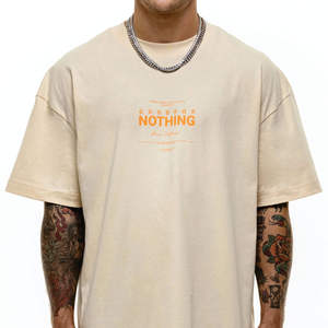 Venta al por mayor personalizada hombres Boxy Camiseta 100% algodón de gran tamaño pesado Vintage Stone Wash Drop Shoulder Streetwear de punto - Product Image 5