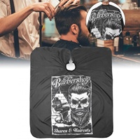 Cape de Barbier Professionnelle Personnalisable pour Hommes – Logo sur Mesure, Imperméable, en Polyester/Nylon Recyclable, pour Salon de Coiffure, avec Boutons-Pression, Couleur Personnalisée
