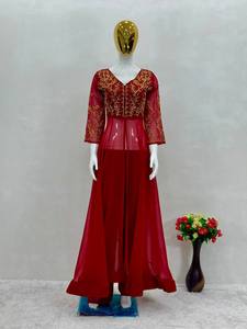 Anarkali ชุดทำงานด้วยมืองานปาร์ตี้ดีไซน์ใหม่ - Product Image 4