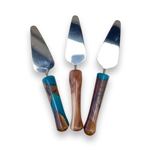 Spatule à gâteau en aluminium serveur poignée en bois outils de cuisson gâteau pâtisserie outils de coupe pour la maison cuisine mariage anniversaire et fête - Product Image 5