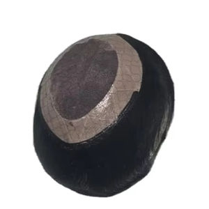 Toupet en cheveux humains Remy indiens de style Yaki Taz Hair BD, trame unique pour système capillaire pour hommes en dentelle - Product Image 2