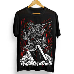 T-shirt en jersey Anime Berserk Armor 100% coton/fibre de bambou, vêtements de fitness en différents poids de 200g à 300g - Product Image 2