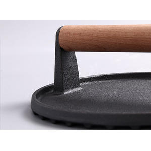 Prensa de <span class=keywords><strong>hamburguesas</strong></span> de hierro fundido <span class=keywords><strong>para</strong></span> <span class=keywords><strong>hacer</strong></span> <span class=keywords><strong>hamburguesas</strong></span> de carne negra personalizada resistente de mano de Metal - Product Image 6