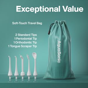 Hydropulseur AquaSonic-Hydropulseurs sans fil rechargeables pour le nettoyage des dents-Hydropulseur étanche, irrigateur oral - Product Image 5