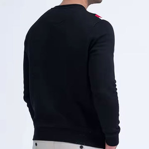 Sudadera térmica de invierno con cuello redondo de alta calidad para hombre, Sudadera con capucha de moda de estilo callejero, estilo bordado de Color sólido transpirable cálido - Product Image 4