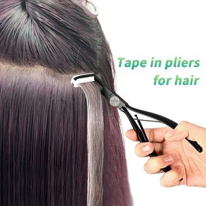 Pinzas de Sellado para Extensiones de Cabello con Cinta Adhesiva de Acero Inoxidable con Superficie Plana Negra para Mujeres (Uso Doméstico) - Product Image 6
