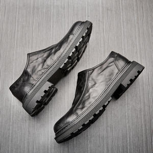 Chaussures de bureau en cuir véritable pour hommes avec semelle extérieure résistante à l'usure et semelle intérieure respirante, chaussures formelles - Product Image 3