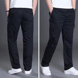 Pantalones Cargo Casuales para Hombre, Cintura Alta, Corte Regular, Ligeros, de Lana Peinada, para Senderismo al Aire Libre, Bordados, Lavado a la Piedra, Servicio OEM - Product Image 3