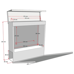 JH-Mech 견고하고 내구성 있는 3칸 우편함 시스템 무연탄색 556 X 270 X 1200 mm 독립형 우편함 3칸 - Product Image 2