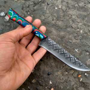 มีดเชฟมืออาชีพทำจากเหล็ก12rc ขนาด8นิ้วปลอกหนังที่มีดแกะสลักจากเรซิน - Product Image 5