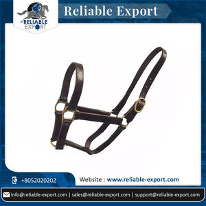 Accesorios de brida de caballo de lujo hechos en la India, herrajes de doble hebilla de latón macizo, fácil ajuste, cuero de sillín australiano - Product Image 3