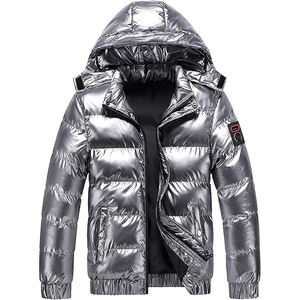 Vestes matelassées en polyester imperméables pour hommes de la rue principale, design personnalisé avec capuche, service OEM du Pakistan, livraison DDP - Product Image 2
