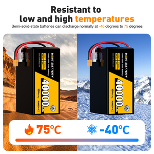 Vant 350wh/kg 12S 44.4V 40000mAh 10c tốc độ xả cao bán trạng thái rắn <span class=keywords><strong>Lithium</strong></span>-<span class=keywords><strong>ion</strong></span> UAV FPV gói pin bay không người lái - Product Image 6