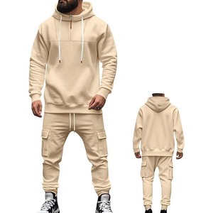 Conjuntos Deportivos de Maternidad con Capucha para Hombre, Invierno, Manga Larga, Estampados Sólidos, Ropa Casual - Product Image 6
