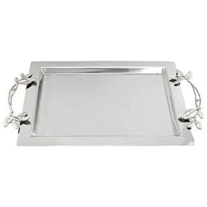 Plateau de service en acier inoxydable pour des présentations élégantes à manger à la maison dans une cuisine moderne et une installation élégante de présentation de services alimentaires - Product Image 1