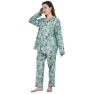 Ensemble de vêtements de salon et de sommeil imprimés indiens luxueux et doux en pur coton, motifs floraux faits à la main, imprimés 3 - Product Image 5