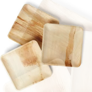 Vajilla de bambú y hoja de palma compostable desechable resistente, platos decorativos para fiestas, mejor que el papel - Product Image 1