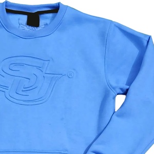 Custom SU sky <b>blue</b> Unisex Crew Neck Sweatshirts university Custom Winter Crew Neck sweatshirts Add logo New style - Product Image 4