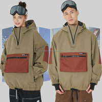 Veste de ski et de snowboard unisexe pour l'hiver, imperméable, en polaire isolante thermique avec fermeture éclair - Technologie Tex et capuche