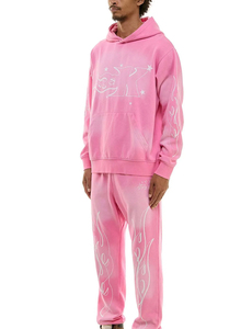 Fabricant de vêtements de rue personnalisés pantalons délavés à l'acide survêtements pour homme Stone Vintage survêtements 420 Gsm ensemble en coton lourd - Product Image 4