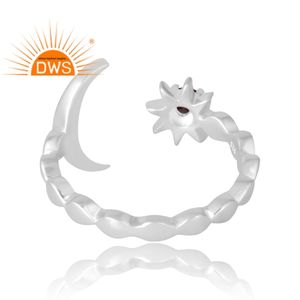 Anillo de piedras preciosas de granate Natural de venta de Ley 925 con estilo, joyería personalizada para mujer, regalo para ella - Product Image 2