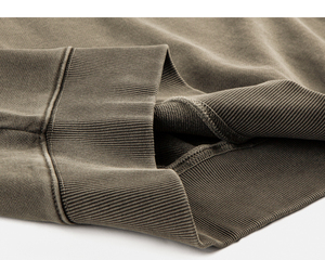 Sudadera con capucha recortada desgastada personalizada para hombre, sudaderas con estampado de hojaldre, técnicas digitales en relieve con serigrafía sublimada, venta al por mayor - Product Image 2