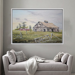 Rustic Boho Farm Art: Printed Canvas <b>Poster</b> for Elegant Living <b>Room</b> Decor,1P:White Framed - Product Image 1