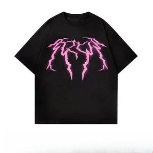 T-shirts unisexes personnalisés sérigraphiés écologiques à séchage rapide, t-shirts amples à épaules tombantes vierges 100% polyester - Product Image 2