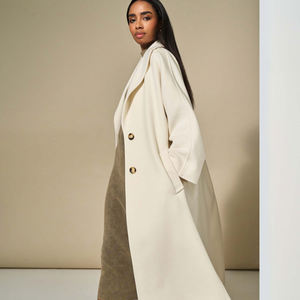 Gabardina Larga Vintage para Mujer con Cinturón |   Ropa de abrigo 100% lana a prueba de viento OEM ODM - Product Image 1