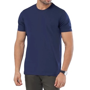 T-shirt uni pour homme, coupe classique, manches courtes, col rond - Product Image 4