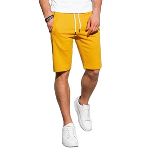 Pantalones Cortos de Felpa con Logotipo al por Mayor para Hombre, Pantalones Cortos Deportivos de Algodón Tejido con Cordón Ajustable para Hombre - Product Image 1