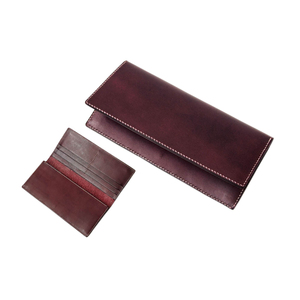 Women's Fashionable Genuine Leather Clutch <b>Wallet</b> RFID Feature Long Wooden Zipper Opening Multi-Compartment Polyester Lining - Product Image 1