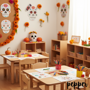 Camiseta Divertida del Día de los Muertos con Calaveritas, Camiseta para Maestra Latina, Camiseta Promocional para Maestra de Preescolar con Diseño de Calavera de Azúcar - Product Image 2