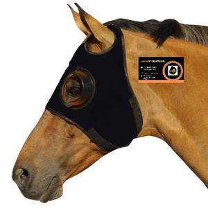 Cache-œil souple pour chevaux de course, protection oculaire professionnelle en tissu extensible pour l'entraînement équestre - Product Image 3
