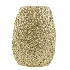 Vase à fleurs de luxe en métal doré de haute qualité 39X47X42 cm en aluminium décoratif de belle taille moyenne - Product Image 2