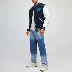 Veste universitaire coupe-vent 100% laine de haute qualité pour hommes toile saison d'hiver grande taille veste tricotée avec Logo avant - Product Image 5