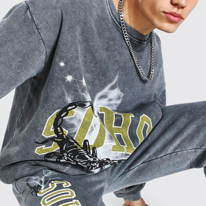 Survêtement sérigraphié sur mesure pour hommes de taille XXL Ensemble d'hiver de taille plus avec logo personnalisé pour l'extérieur Personnalisé - Product Image 5