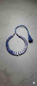 Collier de haute qualité fait à la main en pierre précieuse lapis-lazuli et pierre naturelle, collier druzy lapis-lazuli pour soirée, pierre précieuse bleue en vrac - Product Image 5